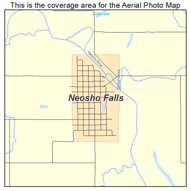Neosho Falls, KS location map 