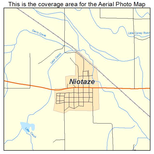 Niotaze, KS location map 