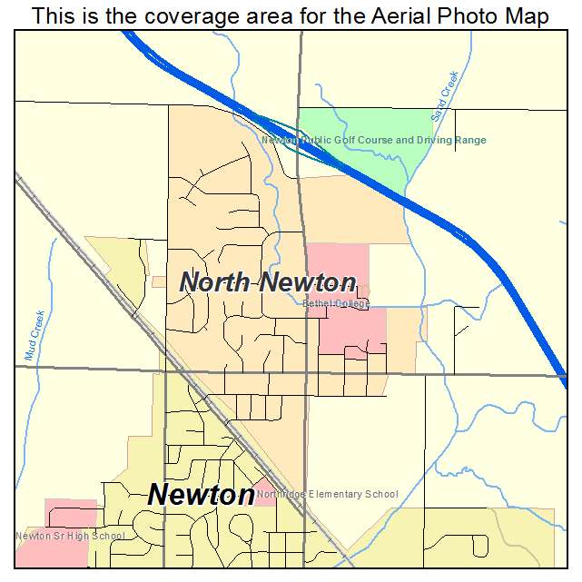 North Newton, KS location map 