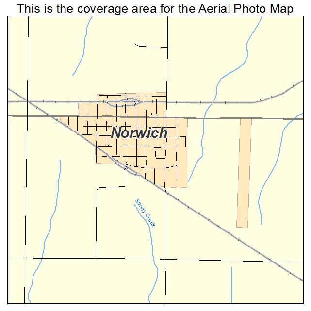 Norwich, KS location map 