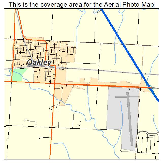 Oakley, KS location map 