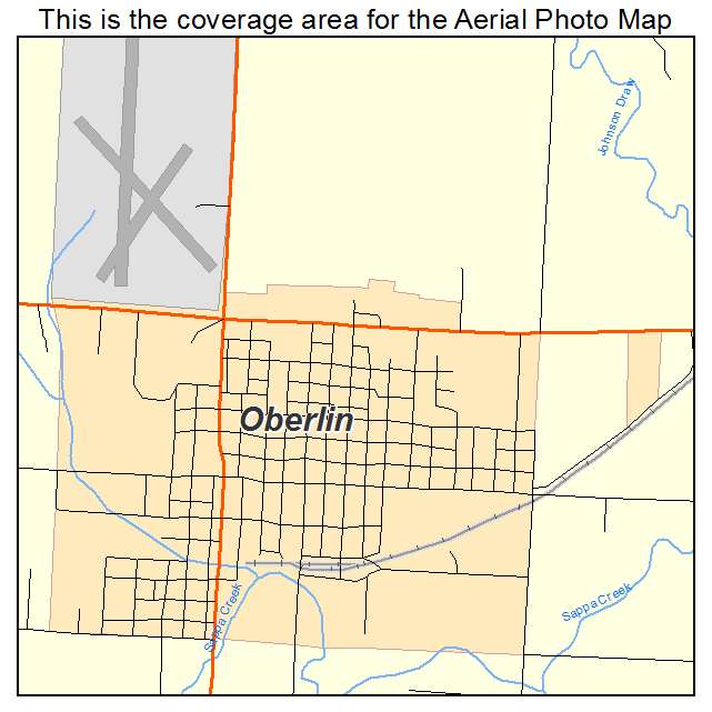 Oberlin, KS location map 