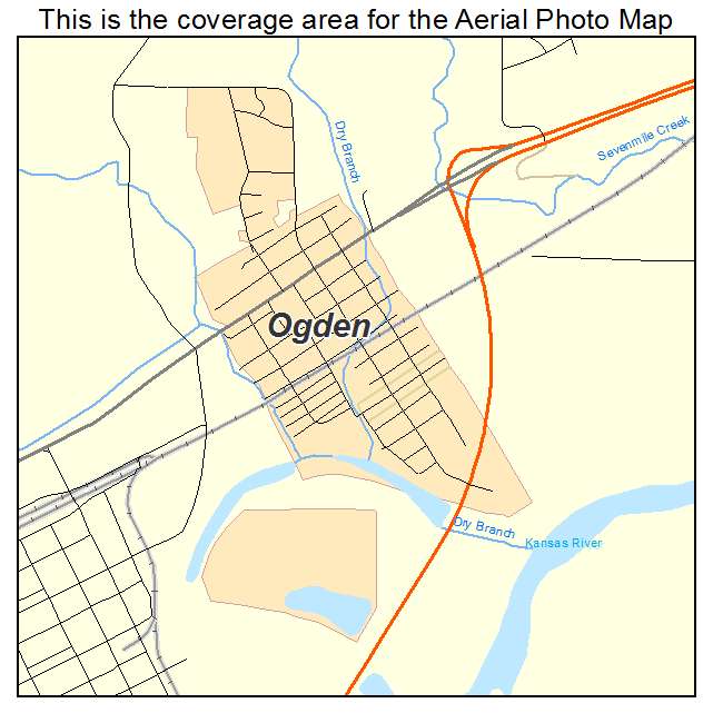 Ogden, KS location map 