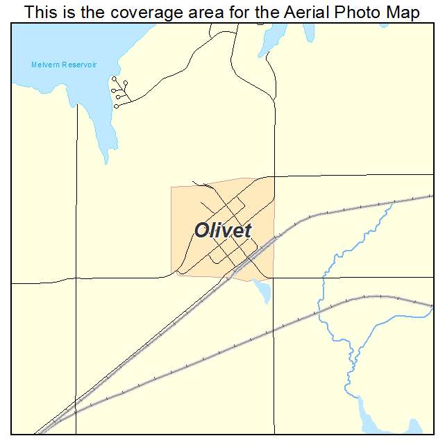 Olivet, KS location map 