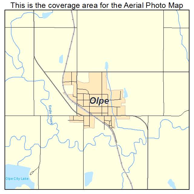 Olpe, KS location map 