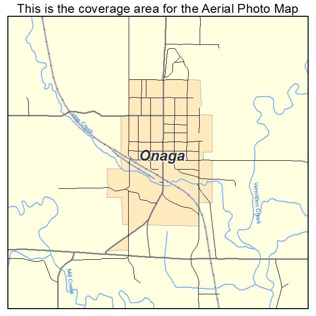 Onaga, KS location map 