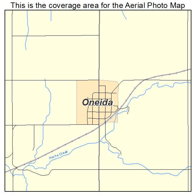 Oneida, KS location map 