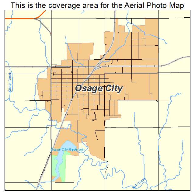 Osage City, KS location map 