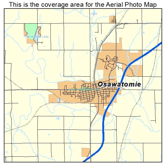 Osawatomie, KS location map 