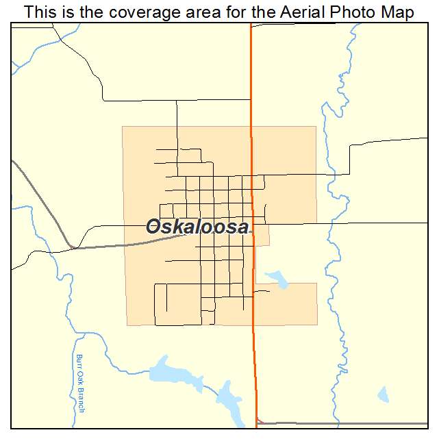Oskaloosa, KS location map 