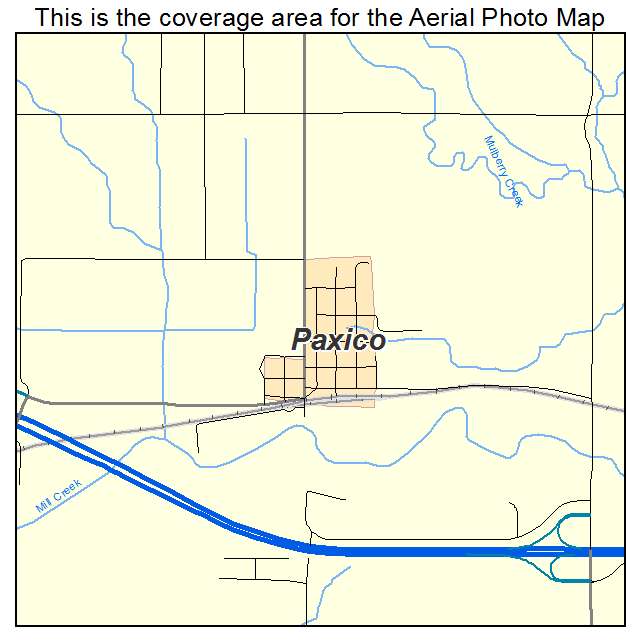 Paxico, KS location map 