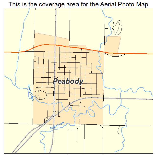 Peabody, KS location map 