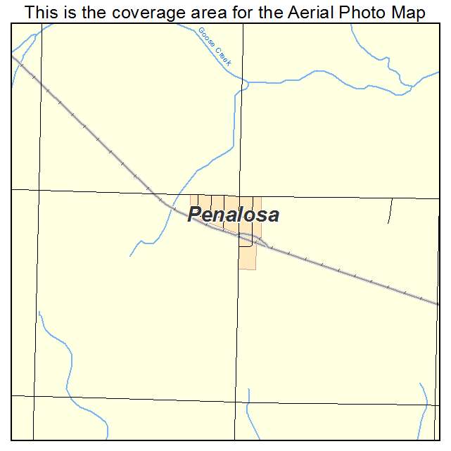 Penalosa, KS location map 