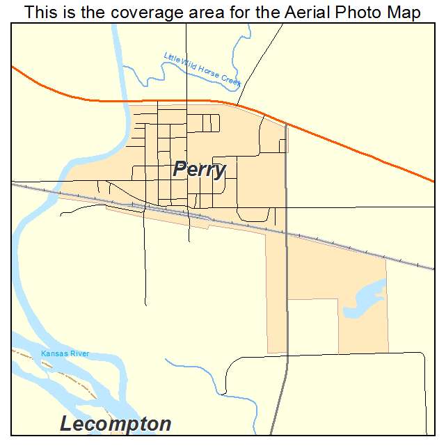 Perry, KS location map 