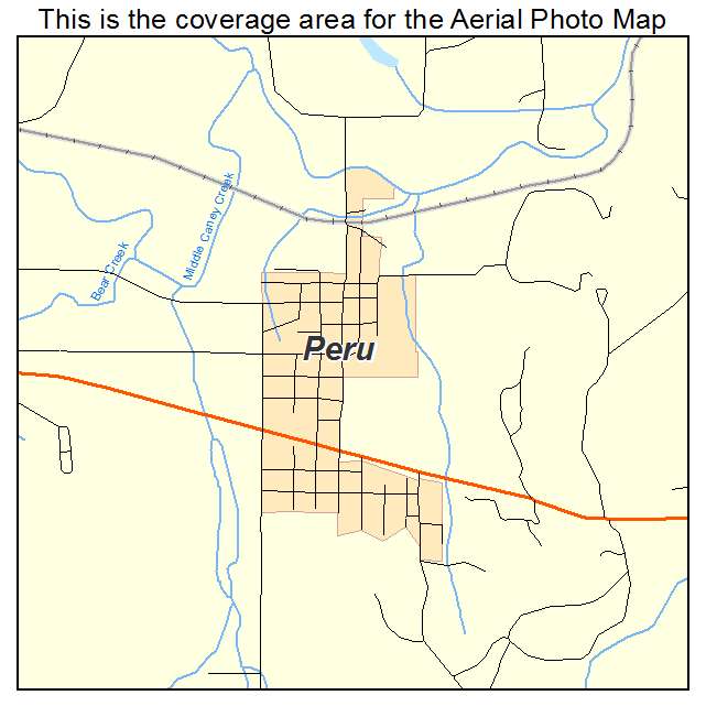 Peru, KS location map 