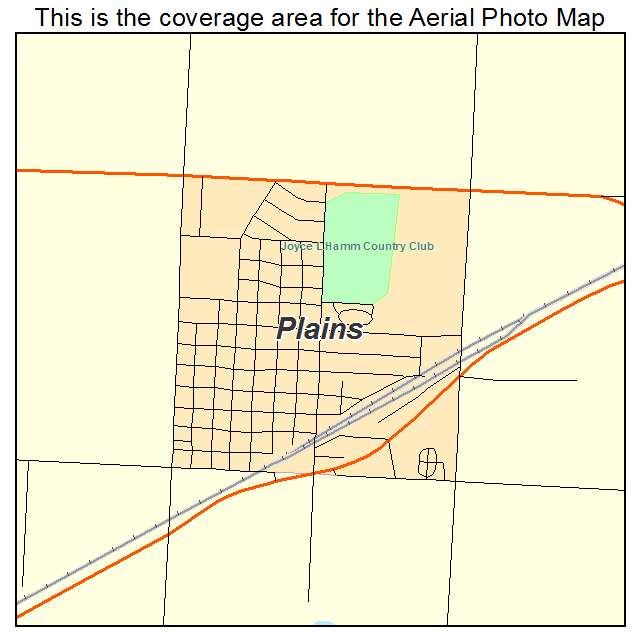 Plains, KS location map 