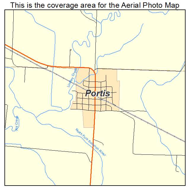 Portis, KS location map 