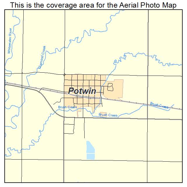 Potwin, KS location map 