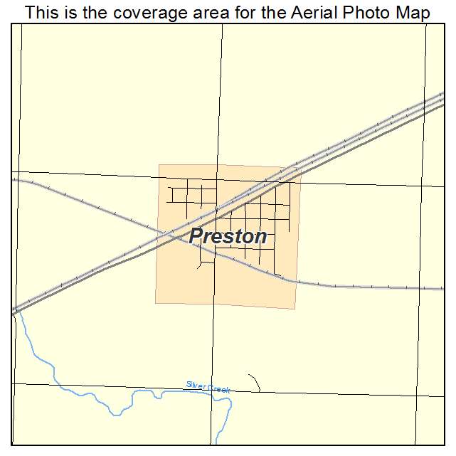 Preston, KS location map 