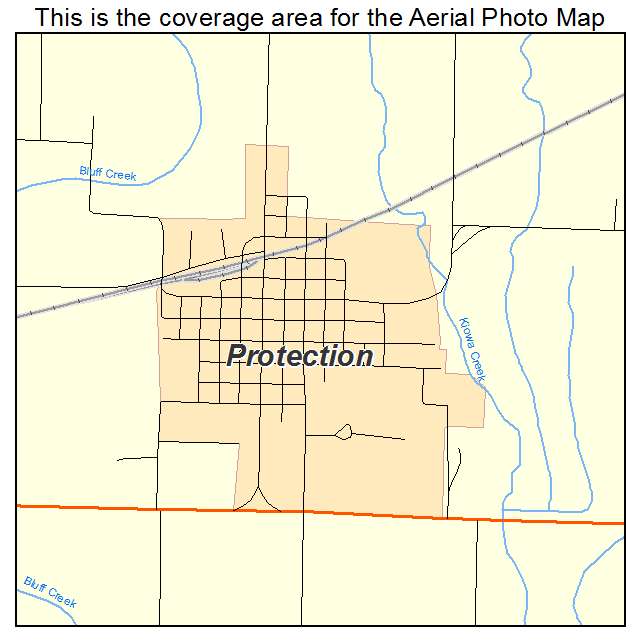 Protection, KS location map 