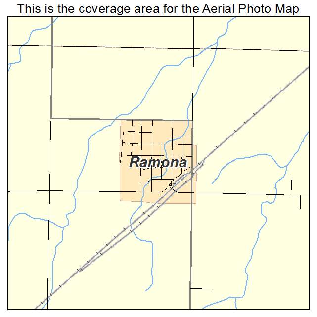 Ramona, KS location map 
