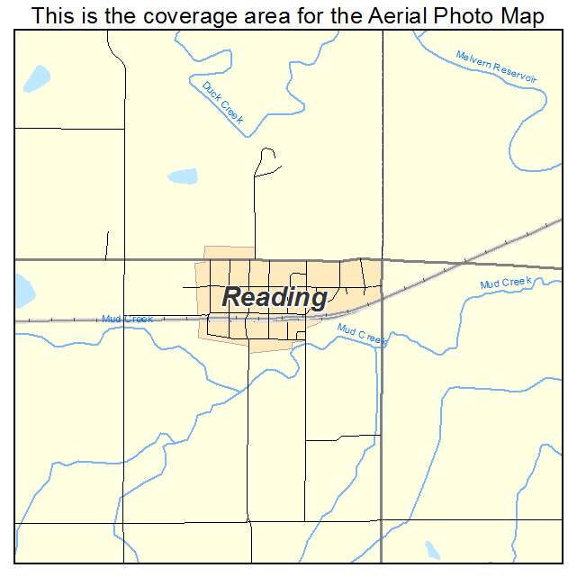 Reading, KS location map 