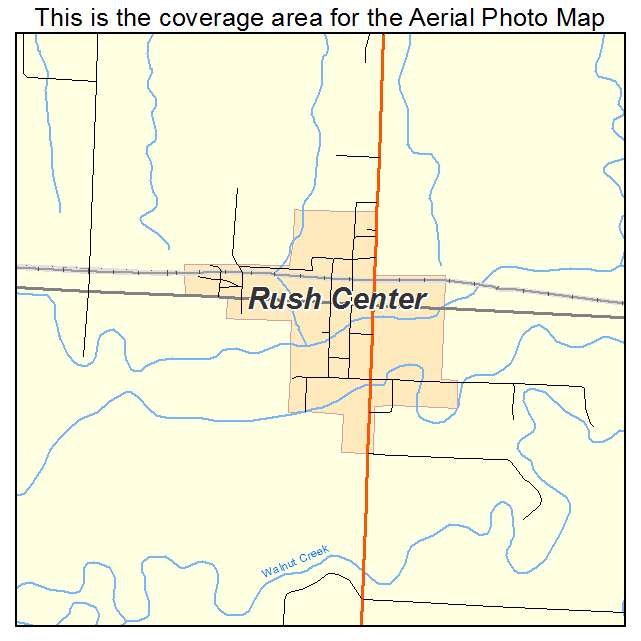 Rush Center, KS location map 