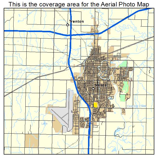 Salina, KS location map 