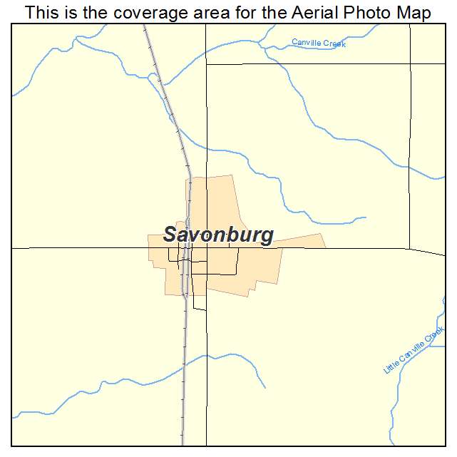 Savonburg, KS location map 