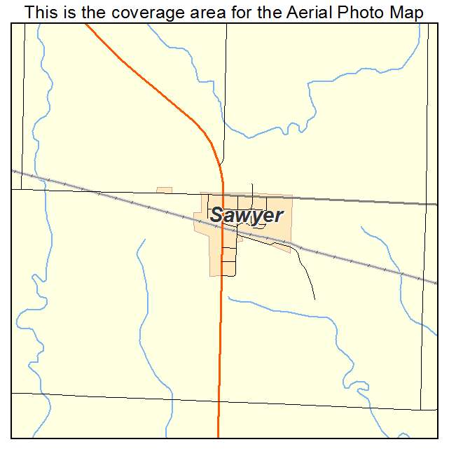 Sawyer, KS location map 