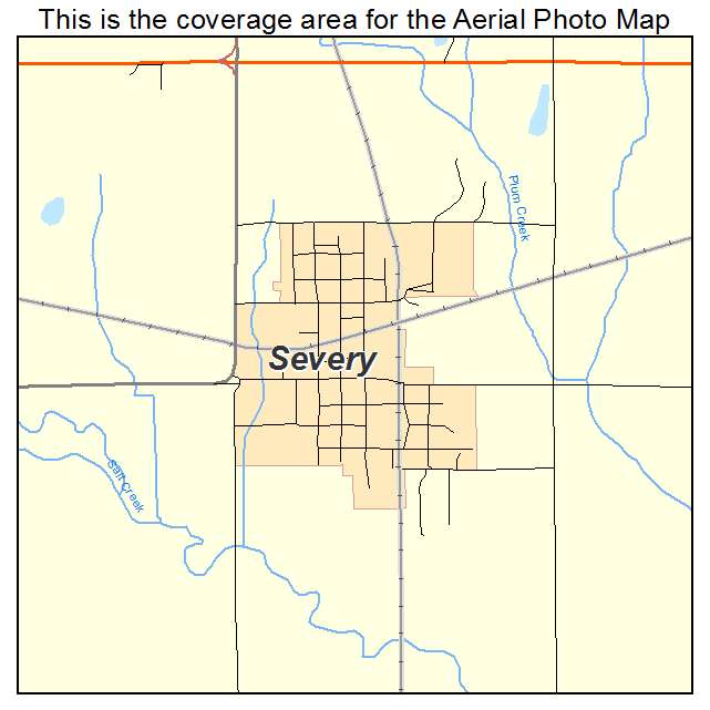 Severy, KS location map 