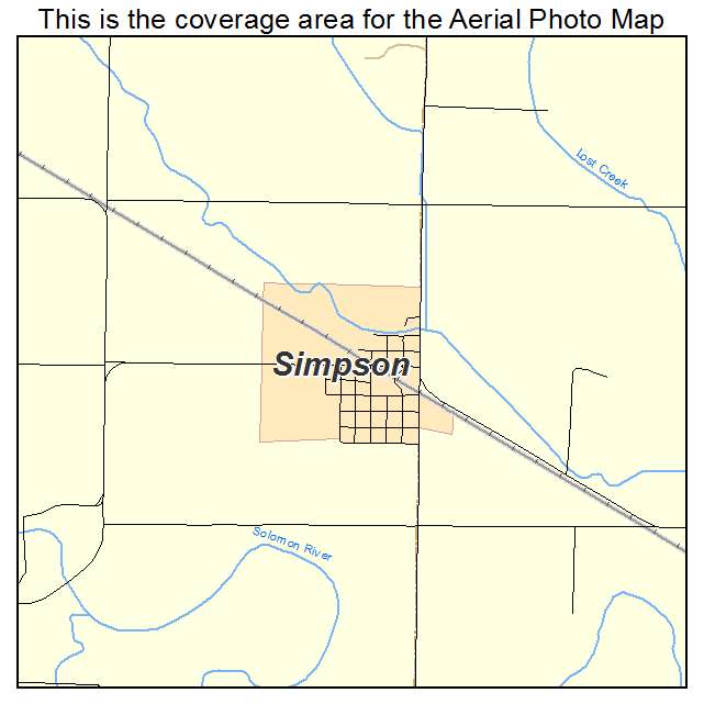 Simpson, KS location map 