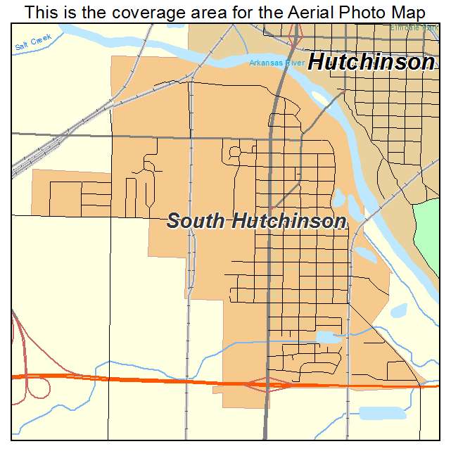 South Hutchinson, KS location map 