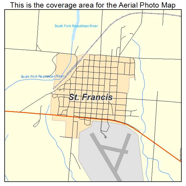 St Francis, KS location map 