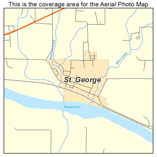 St George, KS location map 