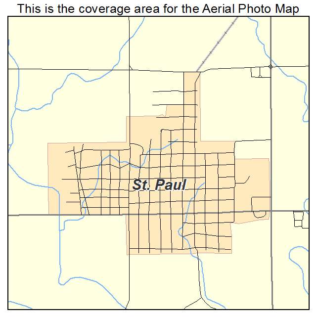 St Paul, KS location map 