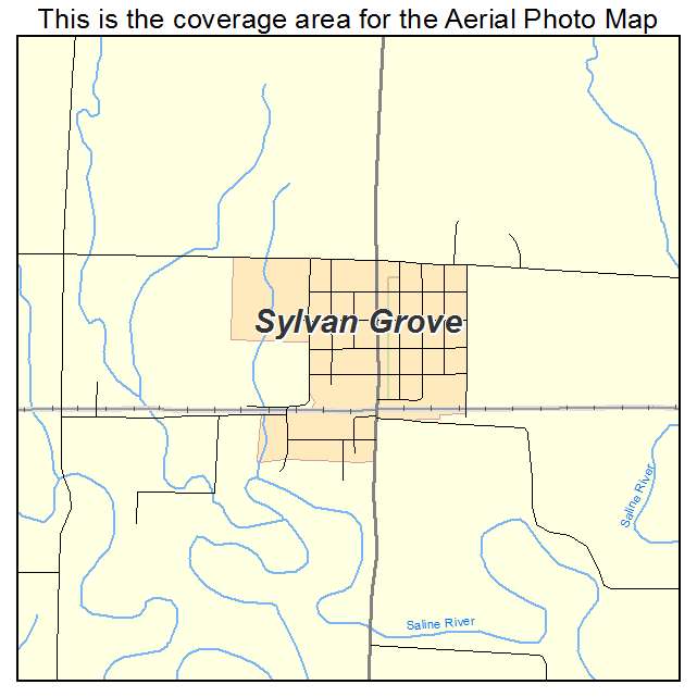 Sylvan Grove, KS location map 