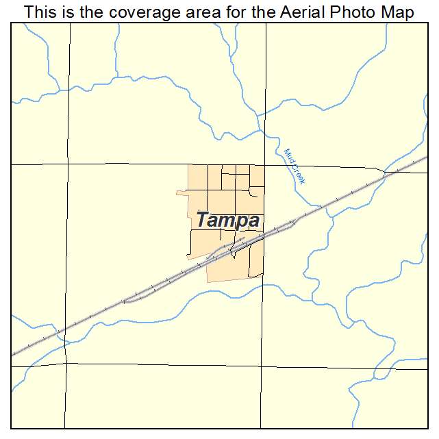 Tampa, KS location map 