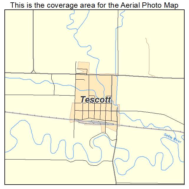 Tescott, KS location map 
