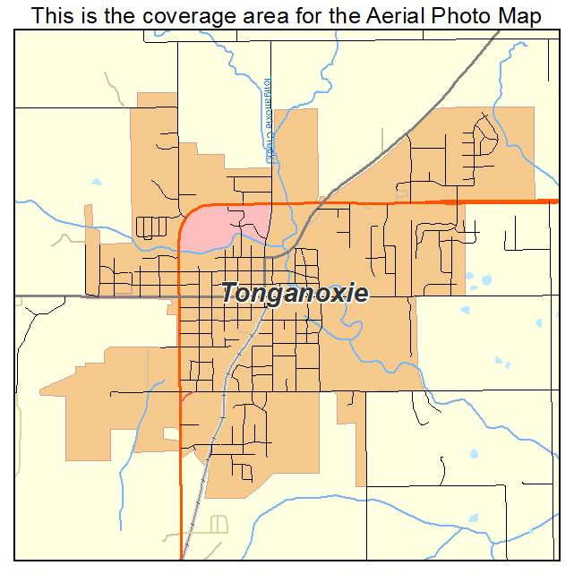 Tonganoxie, KS location map 