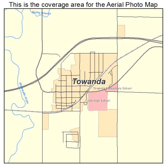 Towanda, KS location map 
