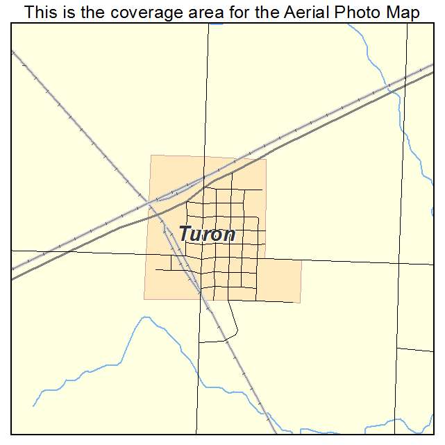 Turon, KS location map 