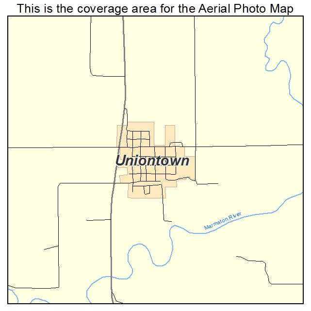 Uniontown, KS location map 