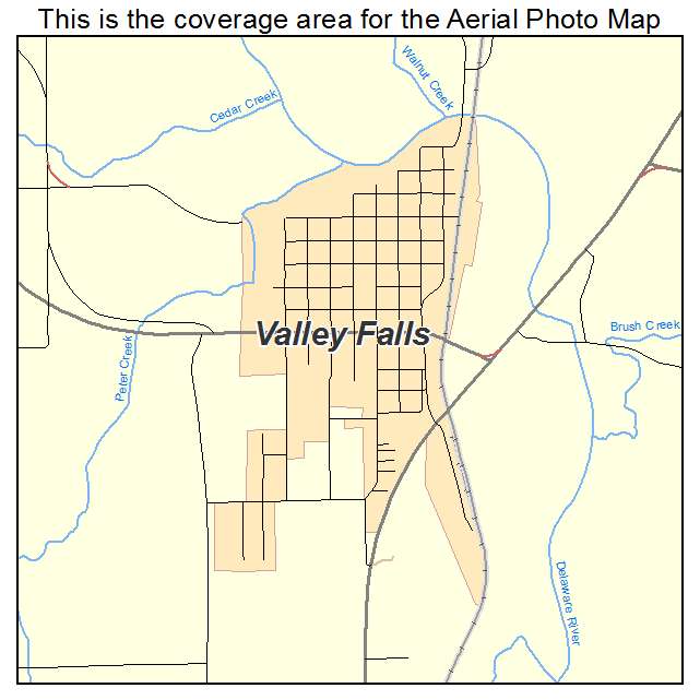 Valley Falls, KS location map 