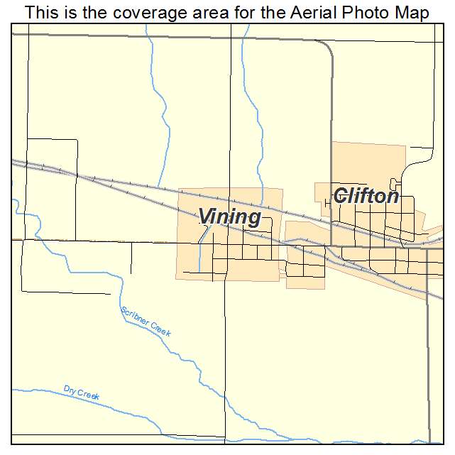 Vining, KS location map 