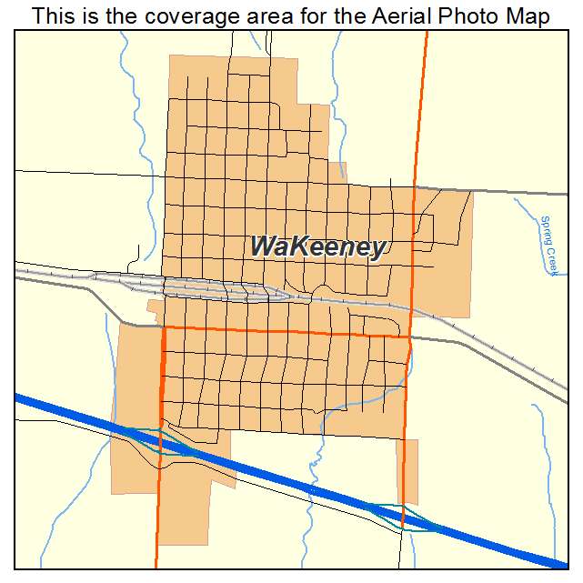 WaKeeney, KS location map 