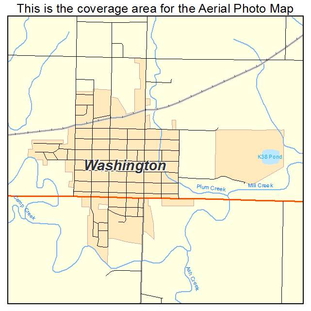 Washington, KS location map 