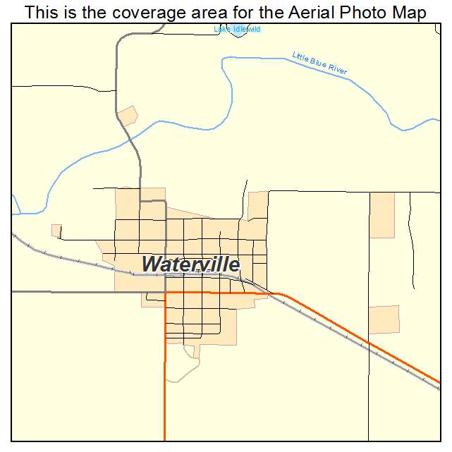 Waterville, KS location map 
