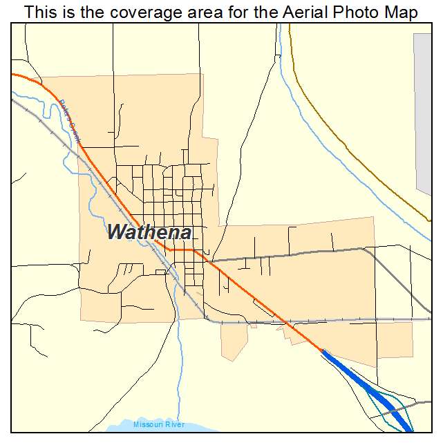 Wathena, KS location map 