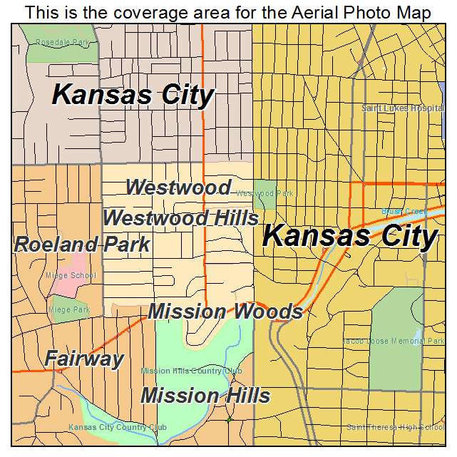 Westwood Hills, KS location map 